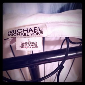 Michael Kors Ivory denim jacket size large.